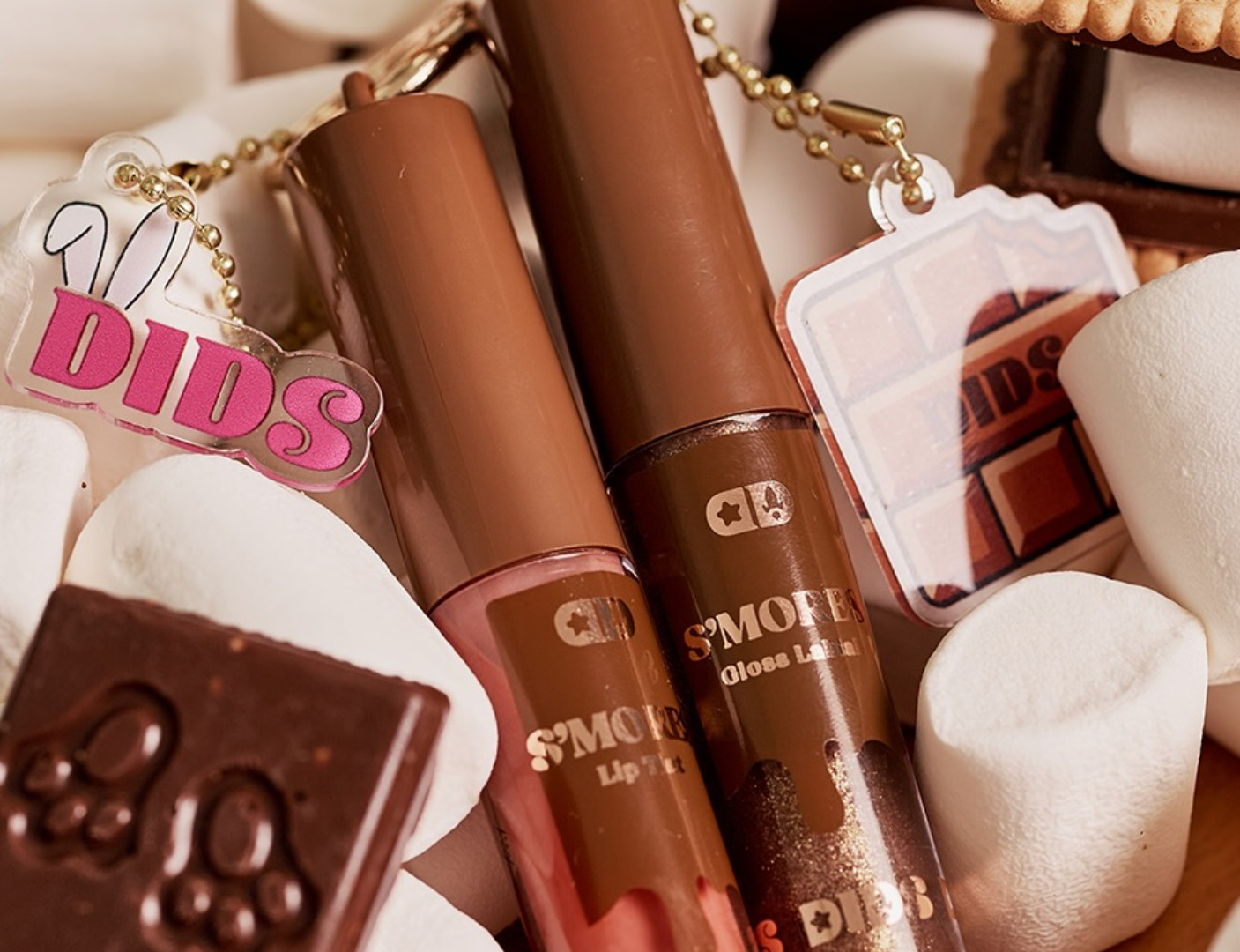 Coleção S’mores — lip tint e gloss